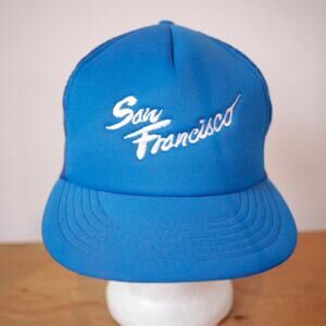 Vintage SAN FRANCISCO Normcore Embroidered Mesh Trucker Cap Hat One Size Adjust